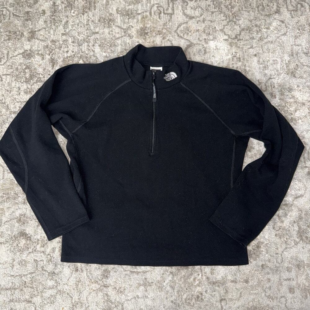 The North Face Women’s M Black 1/2 Zip Baselayer Pullover Mock Neck Top EUC